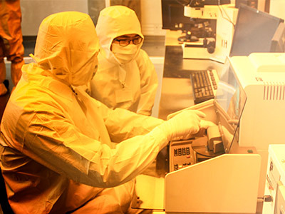 People working in a lab
